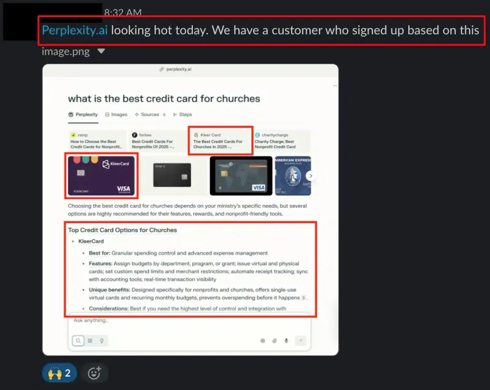KleerCard ranking in Google for target keywords