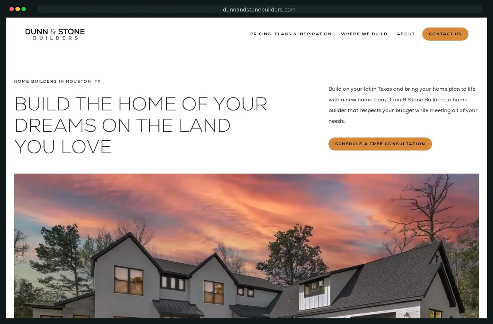 Dunn & Stone Builders homepage