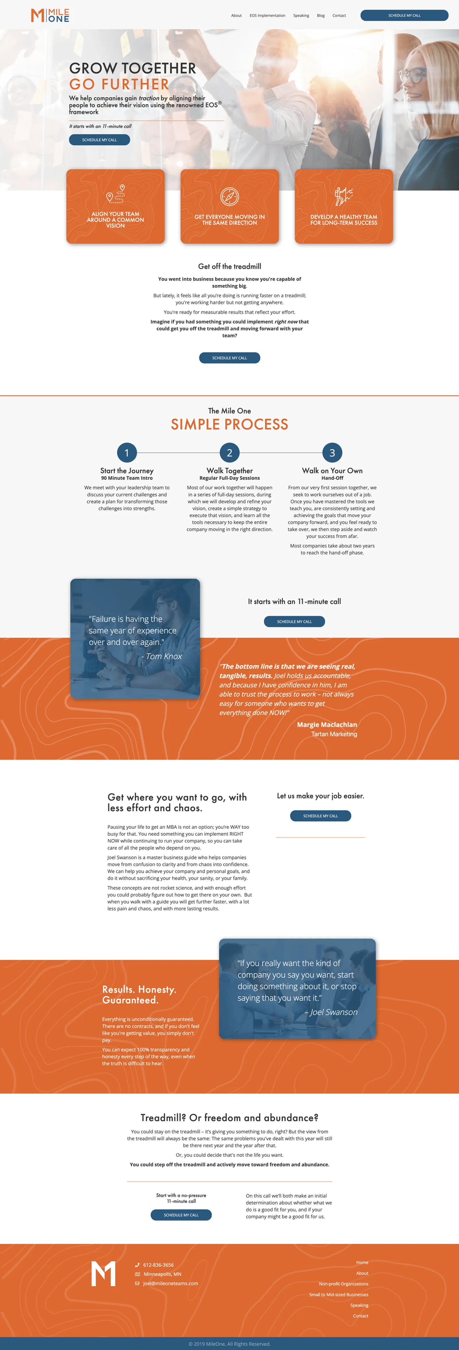 Mil One WordPress website