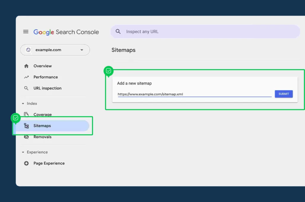 Google Search Console sitemap submission