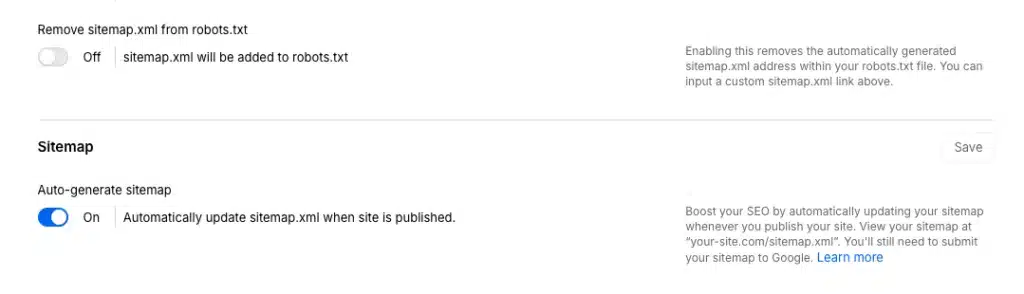 Confirm Technical Site Settings