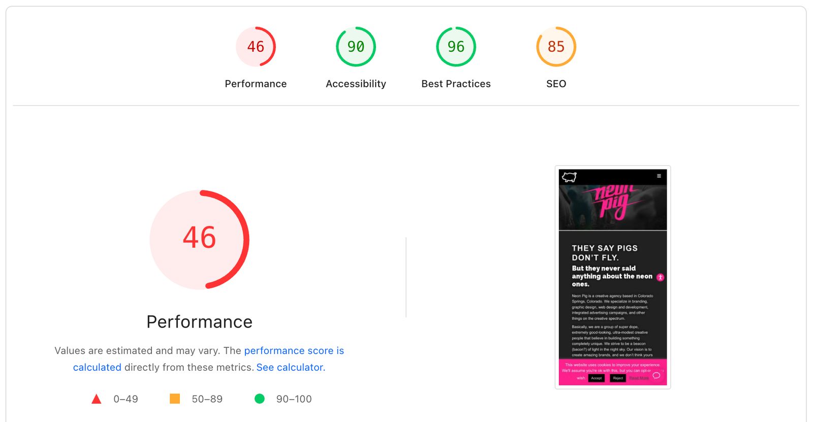 Is their own website proof of excellence?