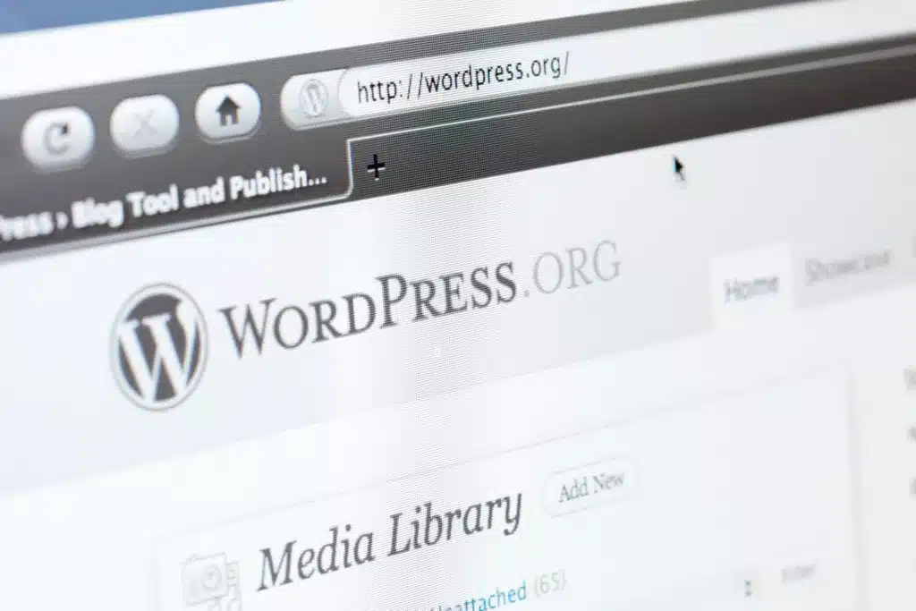 Photo of WordPress.org on a computer screen