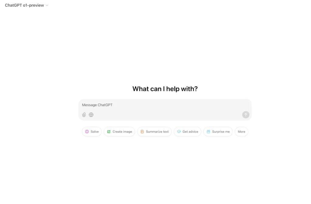 A screenshot showing the ChatGPT start page with a dialog box titled “What can I help with?”