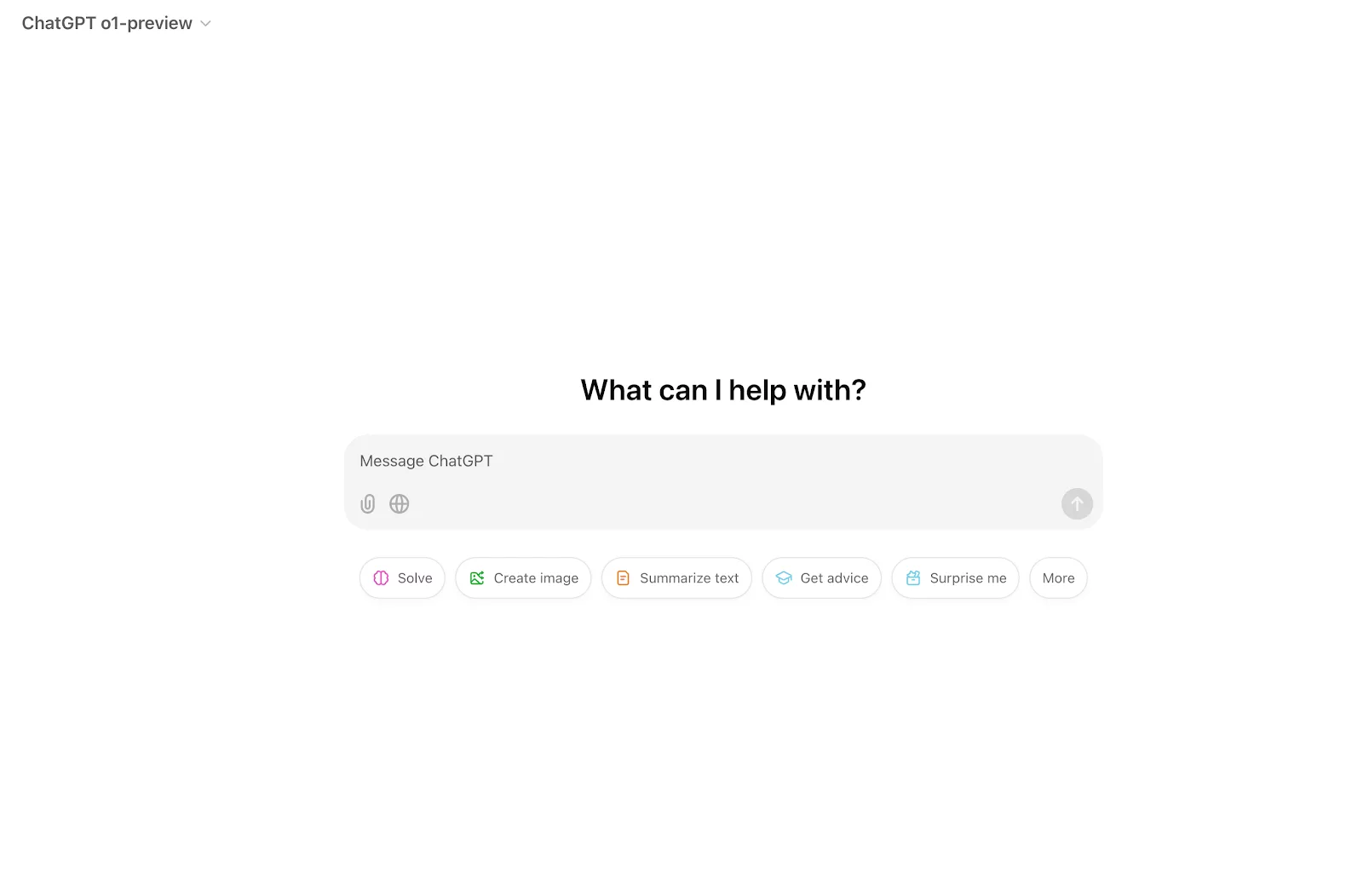 A screenshot showing the ChatGPT start page with a dialog box titled “What can I help with?”