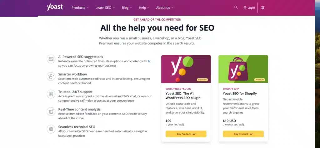Yoast screenshot