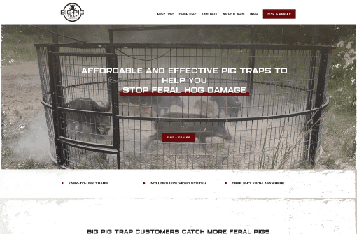 Big pig trap StoryBrand website