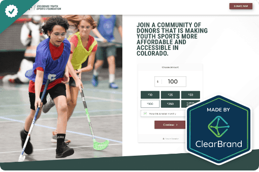 Colorado Youth Sports Foundation - StoryBrand website example