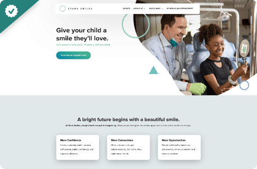 Stark Smiles - StoryBrand website example